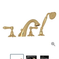 BRAND NEW!!! Rohl Acqui Deck Mounted Roman Tub Filler with Built-In Diverter - Includes Hand Shower