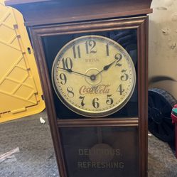 Coca-Cola 1970’s Battery Op Regulator Pendulum Clock