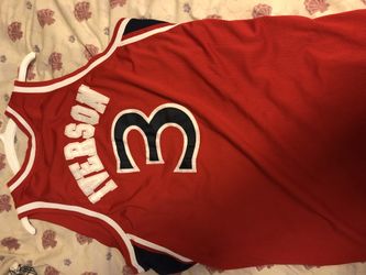 Classic hardwood Allen Iverson Sixers jersey