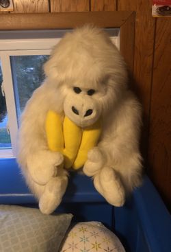 Monkey with banana plush