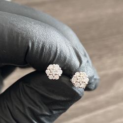 925 Silver Diamond Earrings