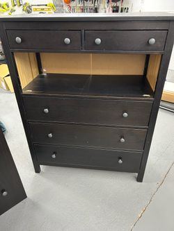 IKEA dresser up-cycled to open concept