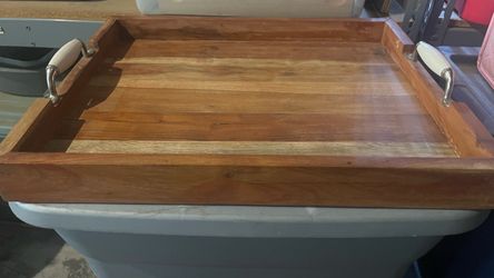 Large wooden tray/serving tray