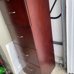 4 Drawer File Cabinet, Cherry Color, Legal Sized