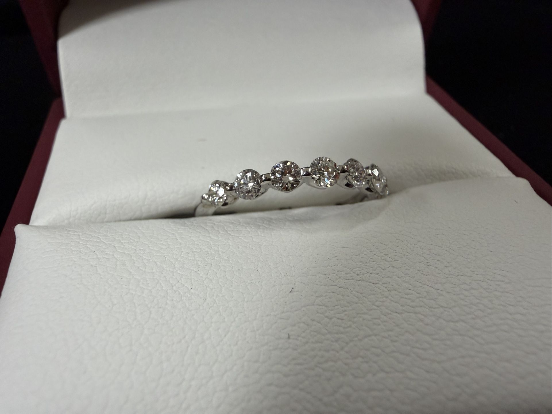 Helzberg 14k White Gold Band, .28CT, 1.7G Size 4.5