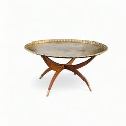 Mid Century Brass Coffee Table