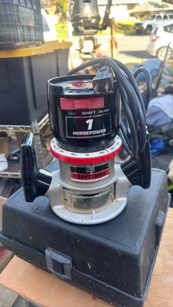 Craftsman 1hp Router, 1/4” collet, tool, and case