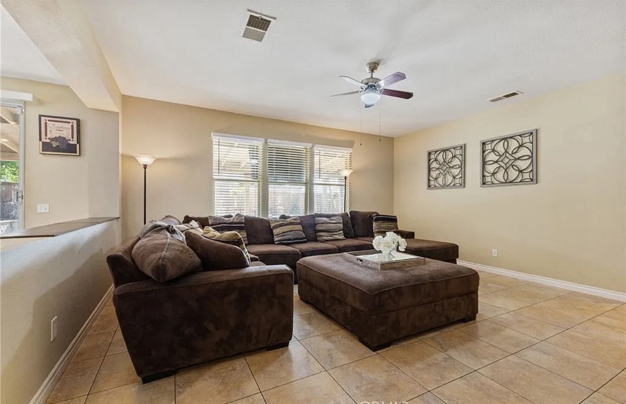 Large sectional couch with ottoman
