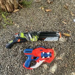Dinosquad Nerf And Double Barrel Shotgun 