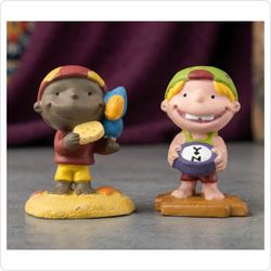 Cartoon Character Mini Figurines Set of 2