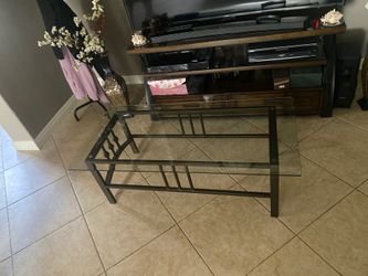 Glass table up for sale!
