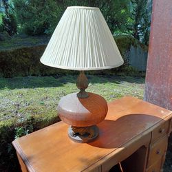 Vintage Late 60's Amber Lamp