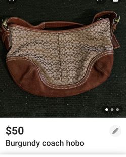Burgundy Coach hobo