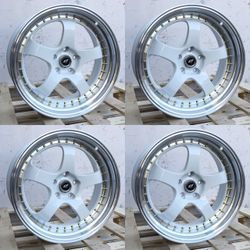 19 INCH STAGGERED SET WORK MEISTER S1 STYLE WHEELS RIMS 19X9.5 +22 / 19X10.5 +25 (5X114.3) CB: 73.1