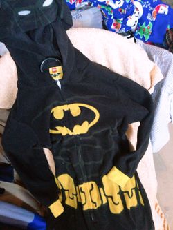 Cute and cozy open feet LEGO Batman pajamas size 8