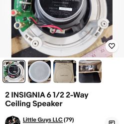 2 INSIGNIA 6 1/2 2-Way Ceiling Speaker