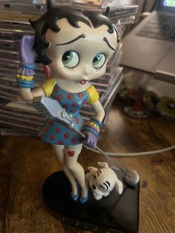 Betty Boop & Pudgy Danbury Mint Statue Figurine 7" - Betty Sings The Blues 1995