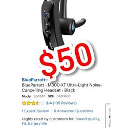 BlueParrott - M300-XT Ultra-Light Noise-Cancelling Headset - Black