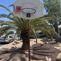 Old School Steel Post Basketball Hoop