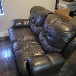 Leather Loveseat Recliner 
