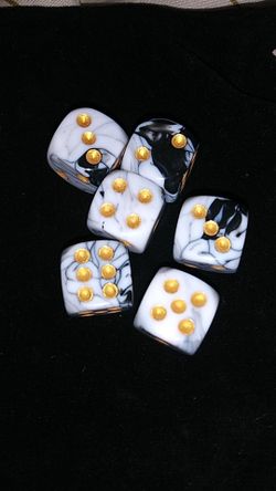 Set of 6 marble dice
