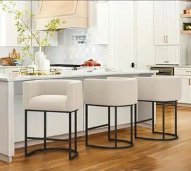 New 26-inch Modern Linen  Upholstered Counter Stools Set of 3