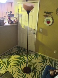 Tall floor lamp brown