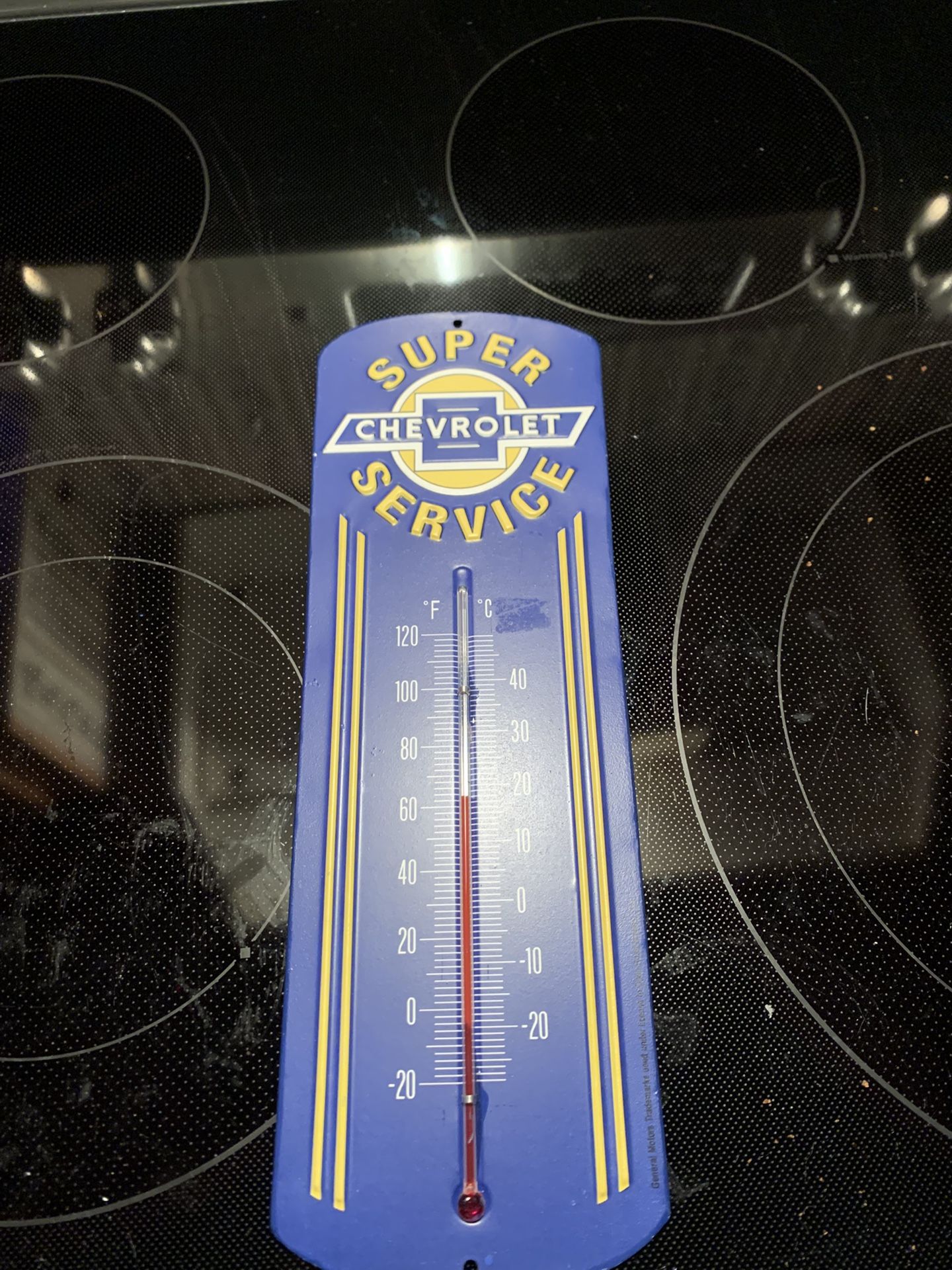Super Chevrolet Service Wall Thermometer.