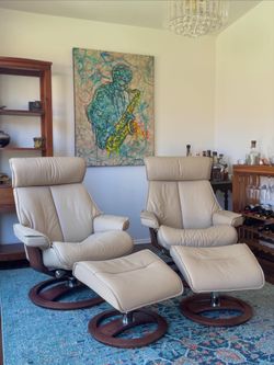 Pair Of Leather Recliners By IMG