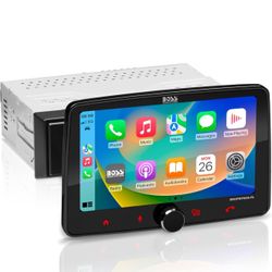 BOSS Audio Systems BVCP9700A- FL Car Stereo - Apple CarPlay, Android Auto, Single Din, 7 Inch Touchscreen, Bluetooth, No CD DVD Player, AM/FM Radio Re