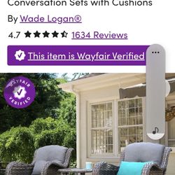 Araneli Premium All Weather Wicker 2 Person Patio Set