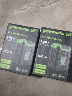 Greenworks 60V 2.5 Ah Battery - Brand New Sealed - BOTH