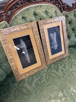 Tribal carved mask art set