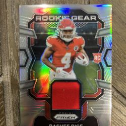 2023 Prizm Kansa City Chiefs Rasher Rice Rookie Card