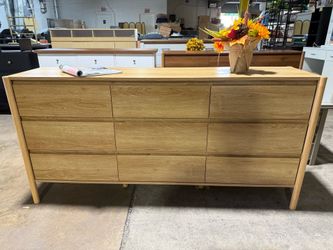 Brand New	63" W, 9 Drawer Dresser, Wood Chest Of	Drawers For Bedroom, Living Room(Fully Assembled) Dimensions: 30.7" H X 63" W X 15.7" D  $180  Pickup