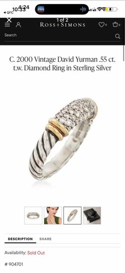 David yurman metro pave cable band vintage