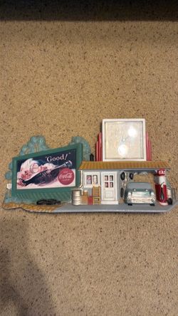 Vintage 1990 Coca-Cola Gas Station 3D Wall Clock - Burwood #3130
