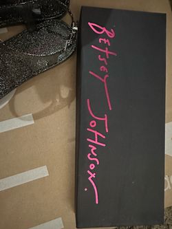 Betsey Johnson Glitter Heeled Sandals