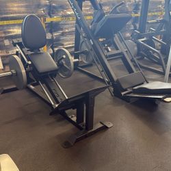 Leg Press – Hack Squat – Rubber Flooring – Smith Machine – Squat Rack – Dumbbells – Weights – Bar – Bumper Plate Plates