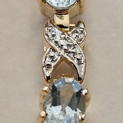 CHRISTMAS Gold Plated 925 Sterling Silver SAPPHIRE Bracelet & Gift Box