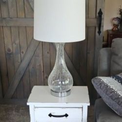 2 White Table Lamps 