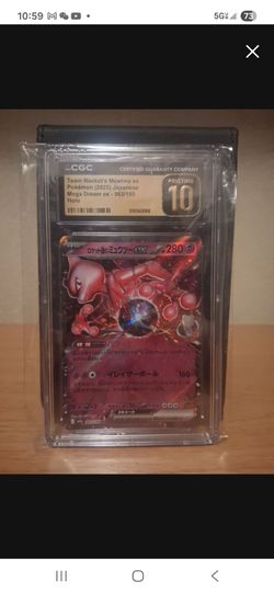 CGC 10 Pristine Team Rocket's Mewtwo ex Japanese Holo