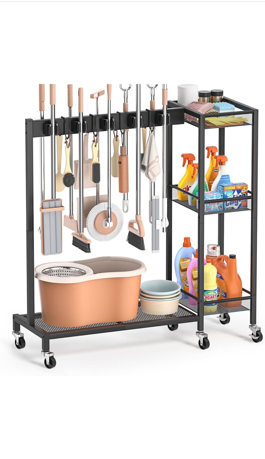 Broom & Cleaning Supplies Organizer *Brand New*