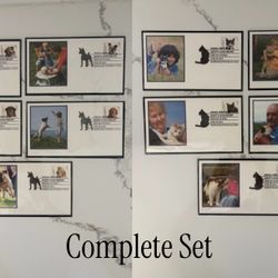 Complete Set First Day of Issue POSTAL COVERS  from the "Animal Rescue: Adopt a Shelter Pet” Dog Cat