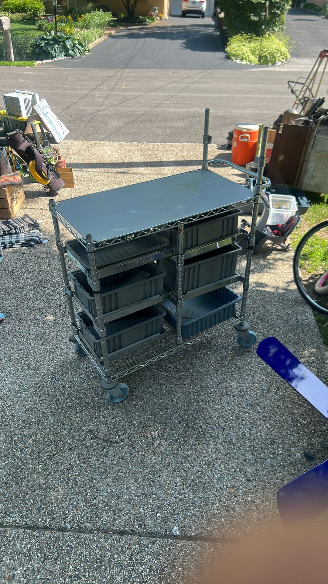 Storage Cart Tool Misc Cart With Movable Drawers IRSG Products
