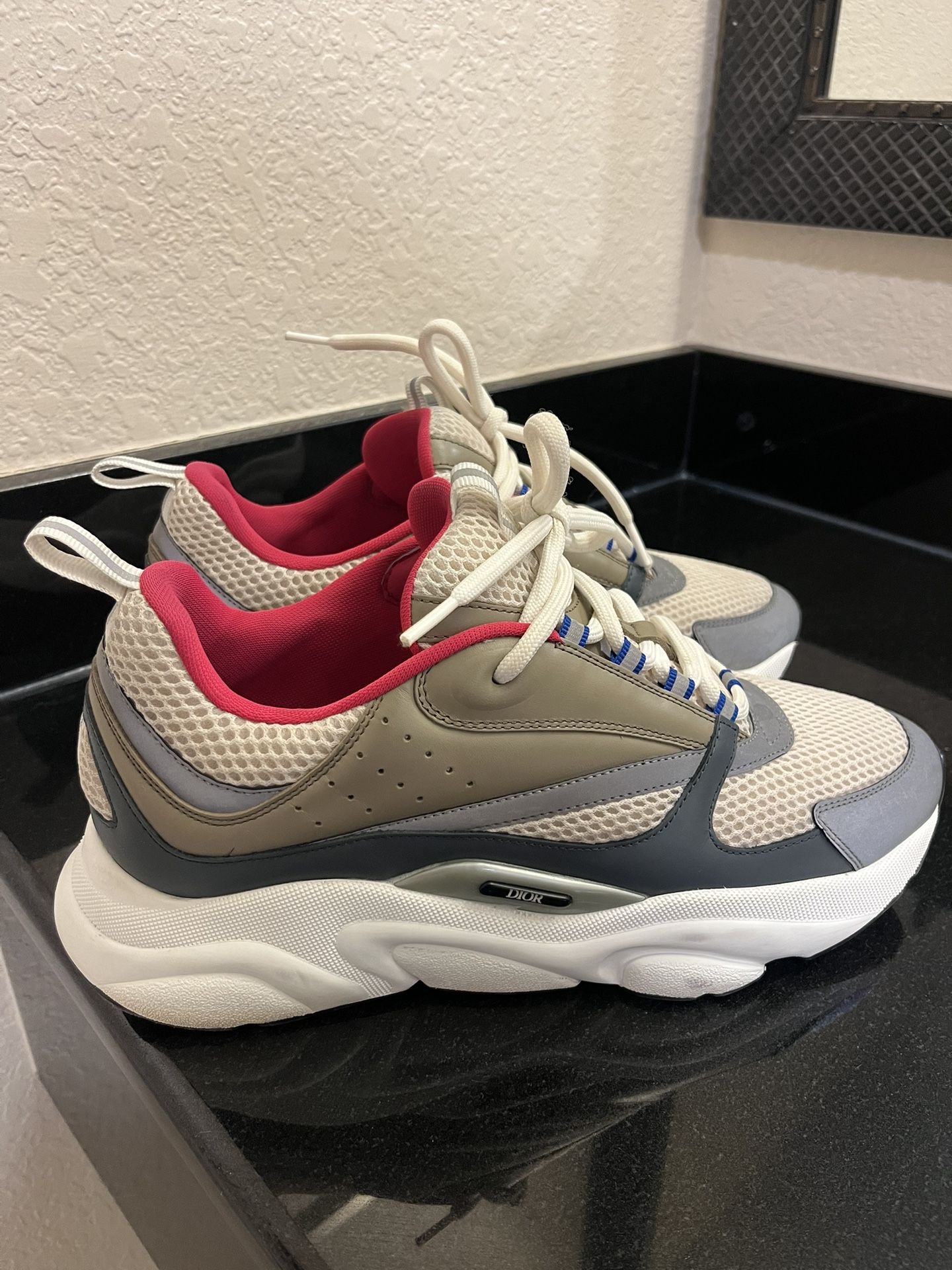 DIOR HOMME B22 SNEAKERS BEIGE & GREY TRAINERS