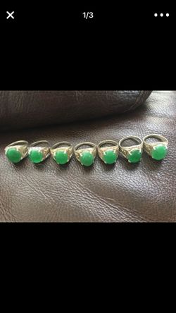Jade ring with wealth sign