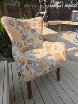Upholstered Accent Chairs (set 2 ) with Medallion Print
