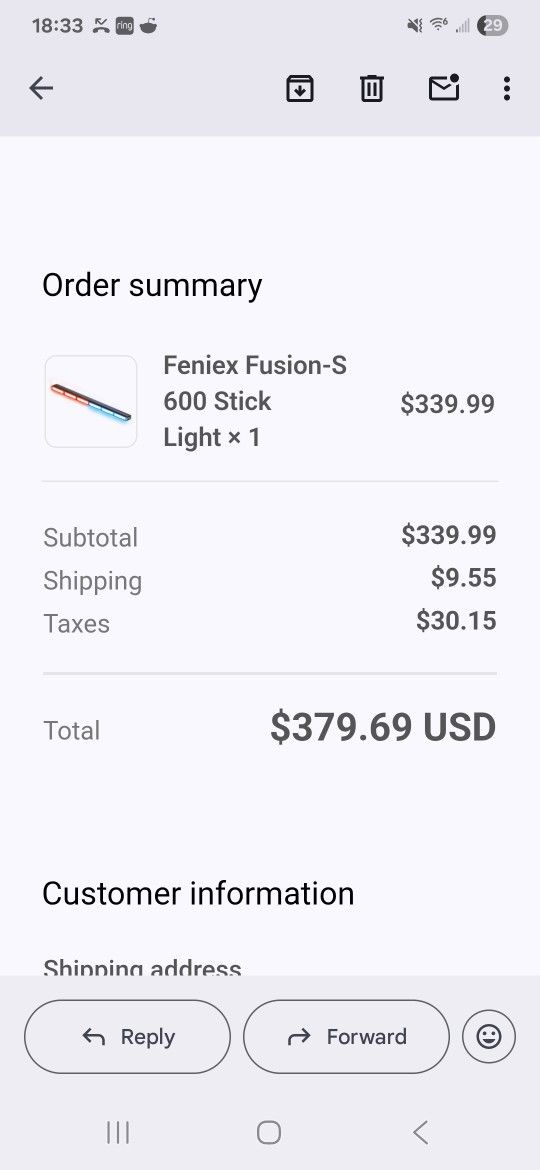 Feniex Fusion (S600) - Blue / White X3