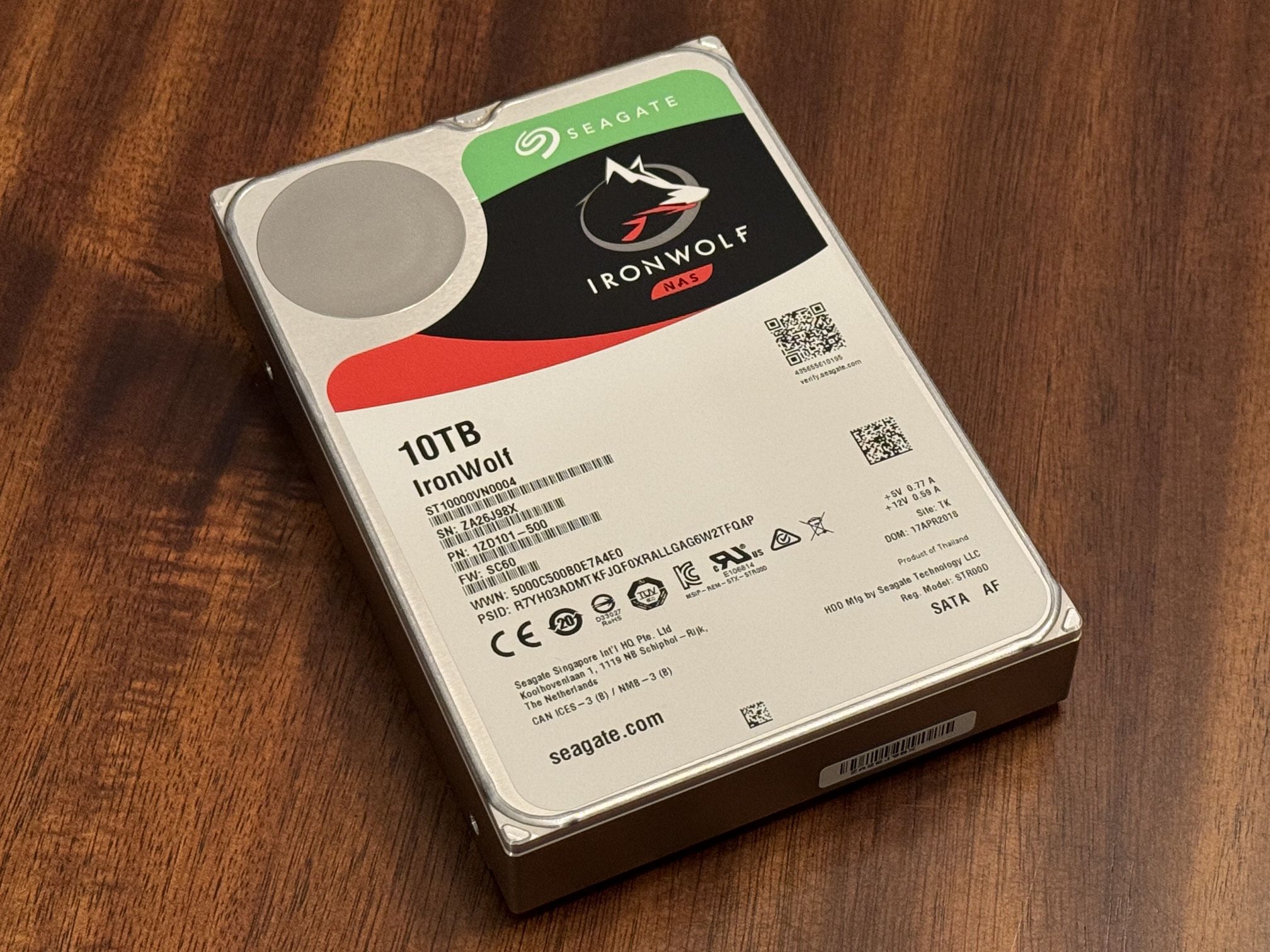 Hard Drive: 10TB 3.5" SATA 7.2k HDD - Seagate ST10000VN0004